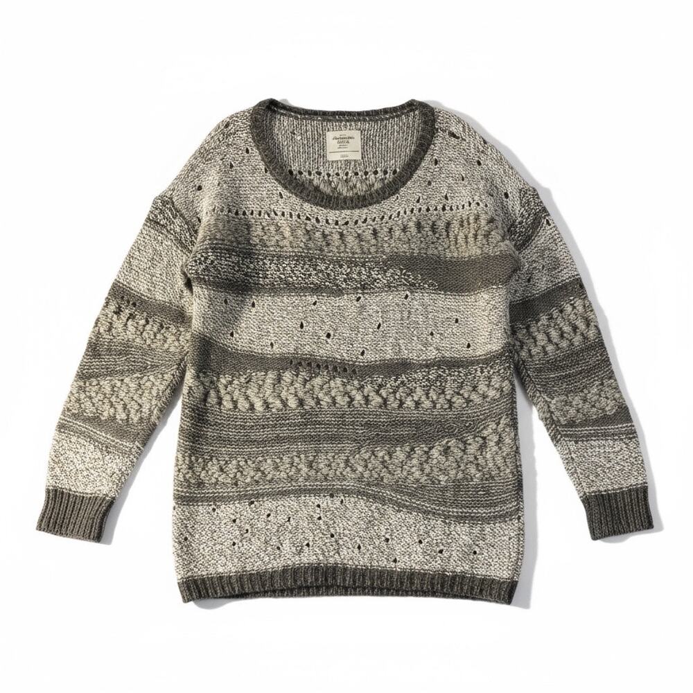 Abercrombie & Fitch Pullover Sweater Loose Knit Oversized Woman’s L Boho Cozy